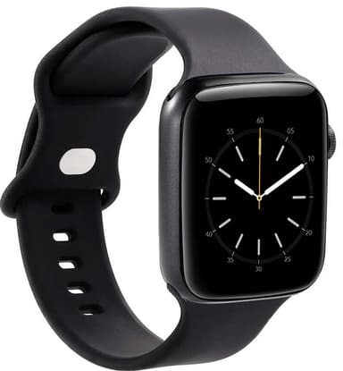 Gear silikonreim til Apple Watch 41-45mm (sort)