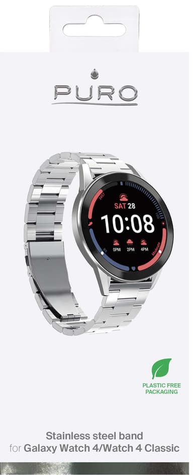 Puro klokkereim til Samsung Galaxy Watch 6/4/4 Classic (sølv)