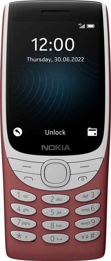 Nokia 8210 4G mobiltelefon (rød)