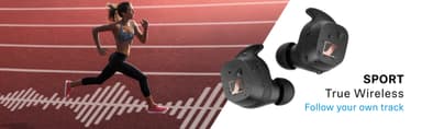 Sennheiser Sport helt trådløse in-ear hodetelefoner (sort)