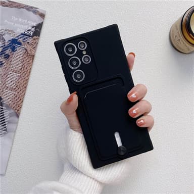 Myk mobilveske i silikon med kortholder Svart REDMI NOTE10 PRO 4G