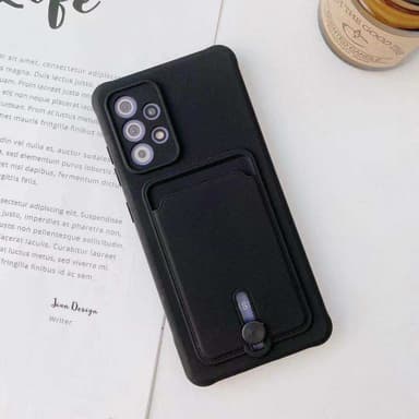 Myk mobilveske i silikon med kortholder Svart REDMI NOTE10 PRO 4G