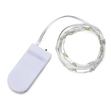 LED lyssløyfe med batteri 20 lamper 2 meter