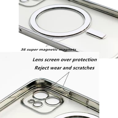 Mobilveske MagSafe ladestøtte Hvit iPhone 12 Pro