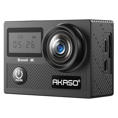AKASO Brave 4 Ultra HD 4K Wifi actionkamera med digital zoom Elkjøp
