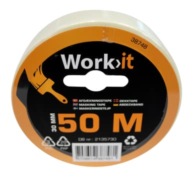 Work>it® maskeringstape 30 mm x 50 meter