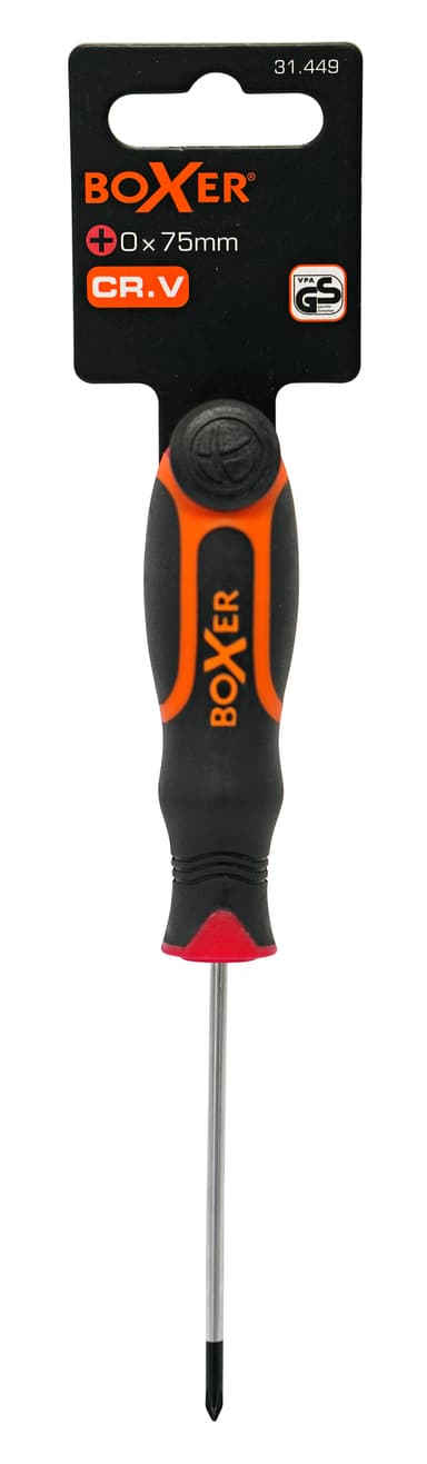 Boxer® skrutrekker med 2-komponents håndtak PH0 x 75 mm