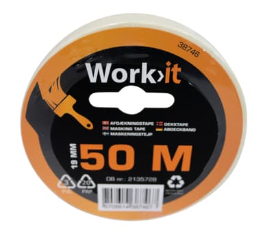 Work>it® maskeringstape 19 mm x 50 meter