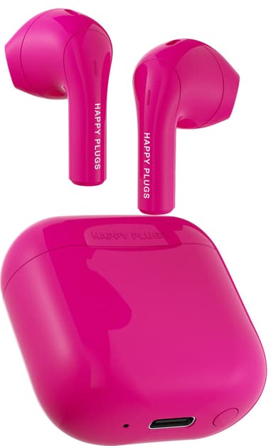 Happy Plugs Joy helt trådløse in-ear hodetelefoner (cerise)