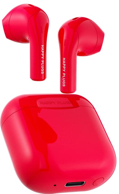 Happy Plugs Joy helt trådløse in-ear hodetelefoner (rød)