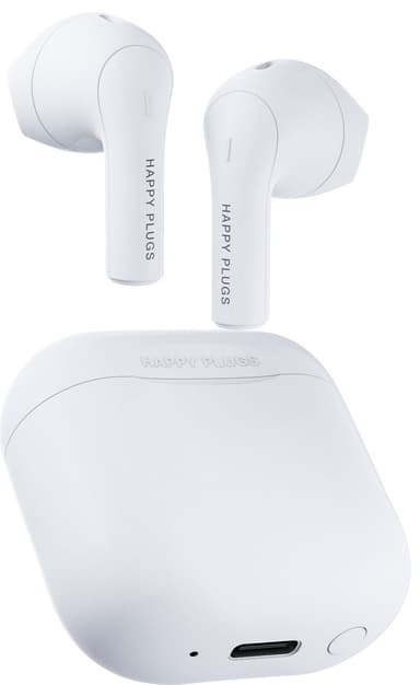 Happy Plugs Joy helt trådløse in-ear hodetelefoner (hvit)