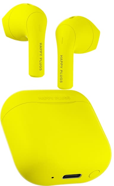 Happy Plugs Joy helt trådløse in-ear hodetelefoner (neongul)