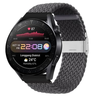Flettet elastisk armbånd Huawei Watch 3 Pro (48mm) - skygrey