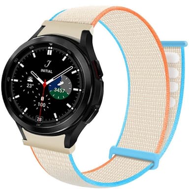 Nylon armbånd No-Gap Samsung Galaxy Watch 4 Classic (42mm) - Cream