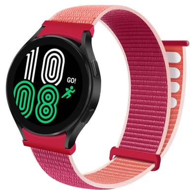 Nylon armbånd No-Gap Samsung Galaxy Watch 4 (44mm) - Pomegranate