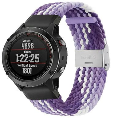 Flettet elastisk armbånd Garmin Fenix 5X - gradientpurple