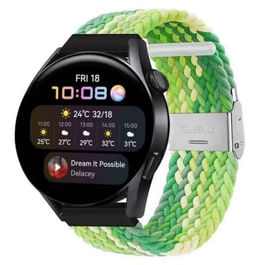 Flettet elastisk armbånd Huawei Watch 3 (46mm) - gradientgreen