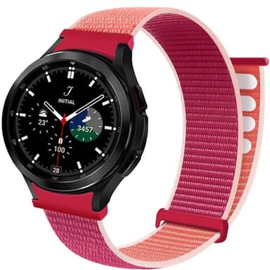 Nylon armbånd No-Gap Samsung Galaxy Watch 4 Classic (42mm) - Pomegran