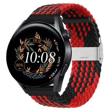 Flettet elastisk armbånd Huawei Watch GT3 (42mm) - Rød/svart