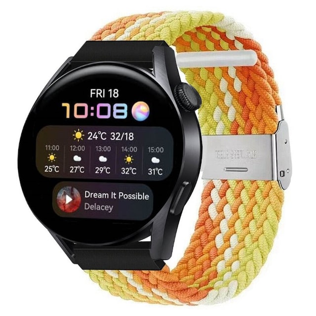 Flettet elastisk armbånd Huawei Watch 3 (46mm) - gradientorange