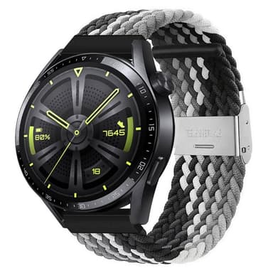 Flettet elastisk armbånd Huawei Watch GT3 (46mm) - svarthvit