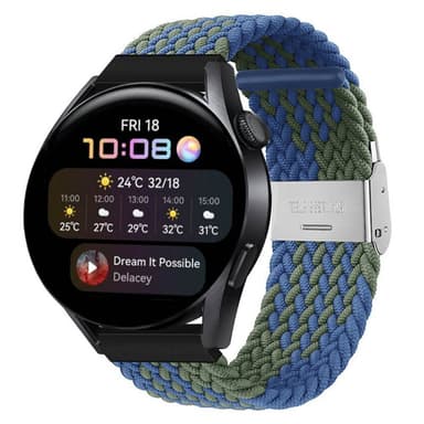 Flettet elastisk armbånd Huawei Watch 3 (46mm) - blågrønn