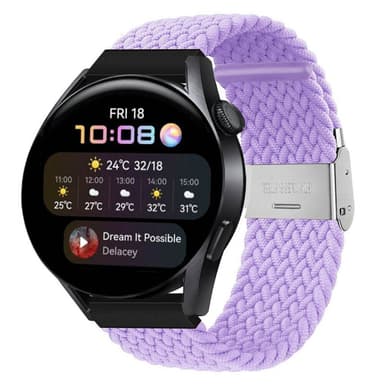 Flettet elastisk armbånd Huawei Watch 3 (46mm) - lightpurple