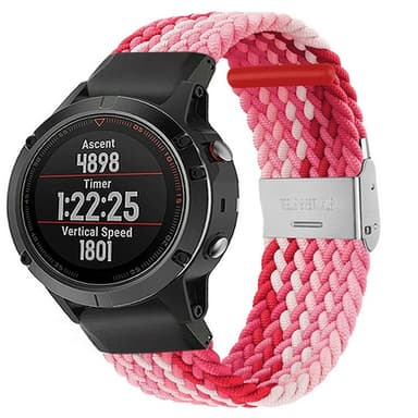 Flettet elastisk armbånd Garmin Fenix 5 - gradientred