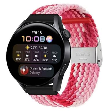 Flettet elastisk armbånd Huawei Watch 3 (46mm) - gradientred