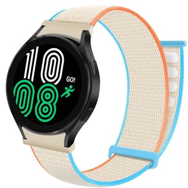 Nylon armbånd No-Gap Samsung Galaxy Watch 4 (44mm) - Cream