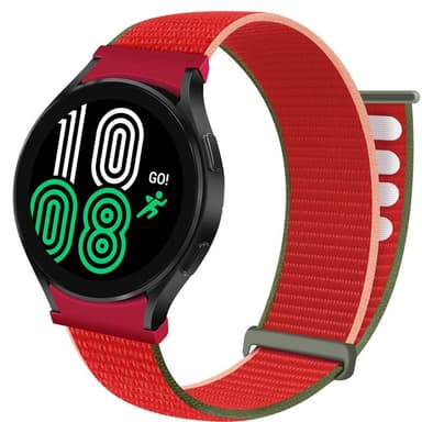 Nylon armbånd No-Gap Samsung Galaxy Watch 4 (40mm) - Strawberry