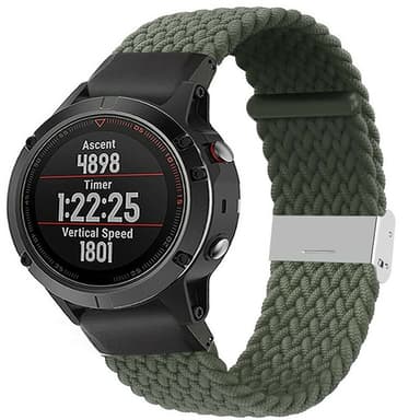 Flettet elastisk armbånd Garmin Fenix 5 - Army