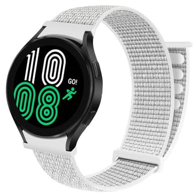 Nylon armbånd No-Gap Samsung Galaxy Watch 4 (40mm) - Summit White