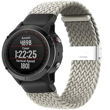 Flettet elastisk armbånd Garmin Fenix 5 - stone