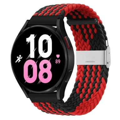 Flettet elastisk armbånd Samsung Galaxy Watch 5 (40mm) - Rød/svart