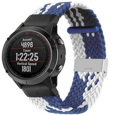 Flettet elastisk armbånd Garmin Fenix 5X - bluewhite