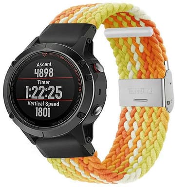 Flettet elastisk armbånd Garmin Fenix 5 - gradientorange