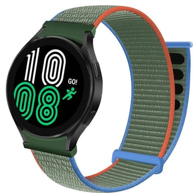 Nylon armbånd No-Gap Samsung Galaxy Watch 4 (40mm) - Olive