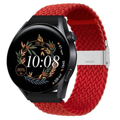 Flettet elastisk armbånd Huawei Watch GT3 (42mm) - mørkerød