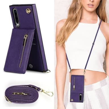 Zipper halskjede deksel Huawei P30 - Lilla