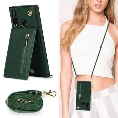 Zipper halskjede deksel Huawei P30 Lite - Grønn
