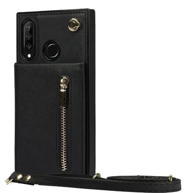 Zipper halskjede deksel Huawei P30 Lite - Sort