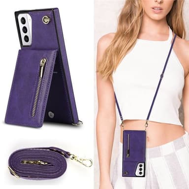 Zipper halskjede deksel Samsung Galaxy S21 Plus - Lilla
