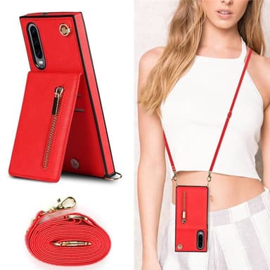 Zipper halskjede deksel Huawei P30 - Rød