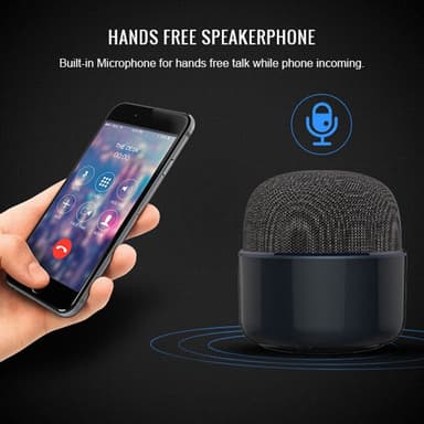 Bærbar liten Bluetooth-høyttaler Sort