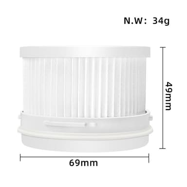 Tilbehør filter/børste 5 deler Flerfarget Xiaomi Mijia Handheld Vacuum Cleaner 1C