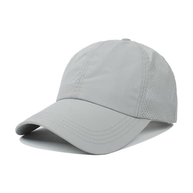 Baseballcaps med hestehaleåpning Lysegrå