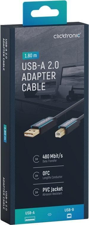 Adapterkabel fra USB-A til USB-B 2.0