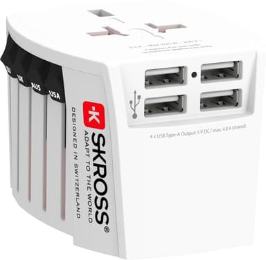 SKross MUV World USB 4xA reiseadapter 3310007