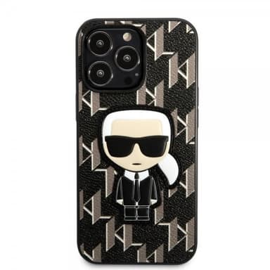 Karl Lagerfeld iPhone 13 Pro Deksel Monogram Iconic Patch Svart